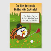 Carte Magnétique Cute Golf Ball Thanksgiving Moving Announcement (Devant)