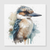 Carte Magnétique Cute Kookaburra sur une branche (Devant)