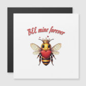 Carte Magnétique cute queen bee valentine (Devant / Derrière)