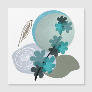 Carte Magnétique Cyan Boho