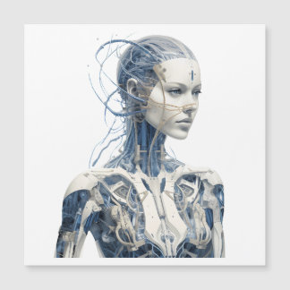 Carte Magnétique Cyborg Sci-fi moderne fille