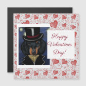 CARTE MAGNÉTIQUE DACHSHUND (Devant / Derrière)