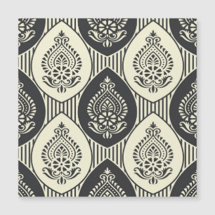 Carte Magnétique Damas asiatiques traditionnelles, motif sans soudu