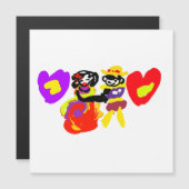 Carte Magnétique Danse de style de la Saint-Valentin (Devant / Derrière)