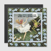 Carte Magnétique Danseurs de grenouilles et de fées de Whimsical (Devant / Derrière)