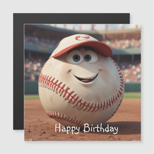 Carte magnétique de baseball de dessin (Devant / Derrière)