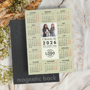 Carte magnétique de calendrier 2026 avec photo de 