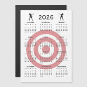 Carte magnétique de calendrier 2026 de conception (Devant / Derrière)