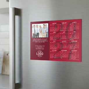 Carte magnétique de calendrier 2027 Logo Photo Bor