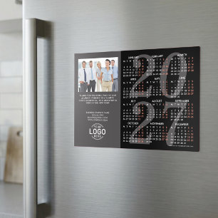 Carte magnétique de calendrier 2027 photo logo noi