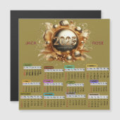 Carte magnétique de calendrier de nouvelle année 2 (Devant / Derrière)