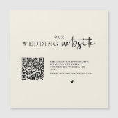 Carte magnétique de code QR pour photo de mariage (Devant)