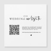 Carte magnétique de détails de mariage avec code Q (Devant)