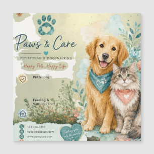 Carte magnétique de garde d'animaux de compagnie C