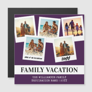 Carte magnétique de garde de vacances familiales m