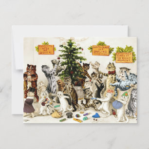 Carte magnétique de la fête de Noël des chats de L