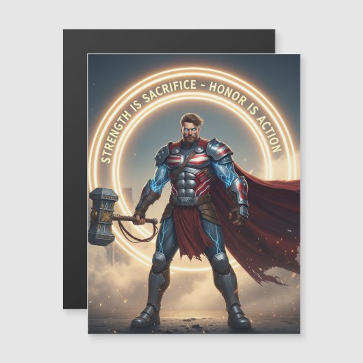 Carte magnétique de la fête du Travail – La force  (Devant / Derrière)