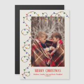 Carte magnétique de la photo du brin de Noël (Devant / Derrière)