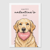 Carte magnétique de la Saint-Valentin avec un chie (Devant)
