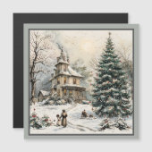 Carte magnétique de la scène de Noël (Devant / Derrière)