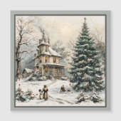 Carte magnétique de la scène de Noël (Devant)