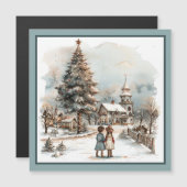 Carte magnétique de la scène de Noël (Devant / Derrière)