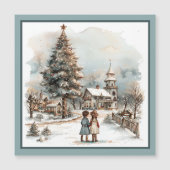 Carte magnétique de la scène de Noël (Devant)