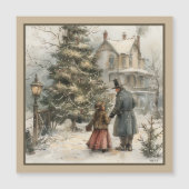 Carte magnétique de la scène neigeuse (Devant)