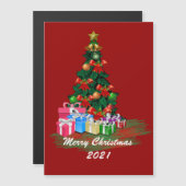 Carte magnétique de l'arbre de Noël (Devant / Derrière)