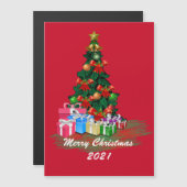 Carte magnétique de l'arbre de Noël (Devant / Derrière)