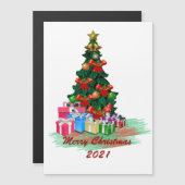 Carte magnétique de l'arbre de Noël (Devant / Derrière)