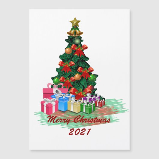 Carte magnétique de l'arbre de Noël (Devant)