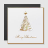 Carte magnétique de l'arbre de Noël étoilé doré te (Devant / Derrière)