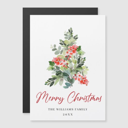 Carte magnétique de Noël (Devant / Derrière)