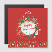 Carte magnétique de Noël 2024 (Devant / Derrière)