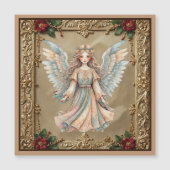 Carte magnétique de Noël Angel encadrée (Devant)