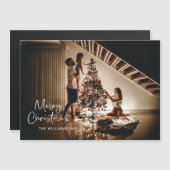 Carte magnétique de Noël avec écriture manuscrite (Devant / Derrière)