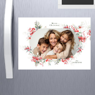 carte magnétique de Noël botanique photo