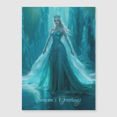 Carte magnétique de Noël de la Reine des glaces (Devant)