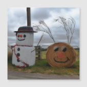 Carte magnétique de Noël d'une ferme (Devant)