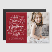 Carte magnétique de Noël Joyeux Li (Devant / Derrière)