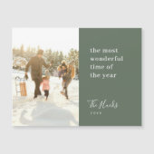 Carte Magnétique de Noël Minimaliste Moderne Éléga (Devant)