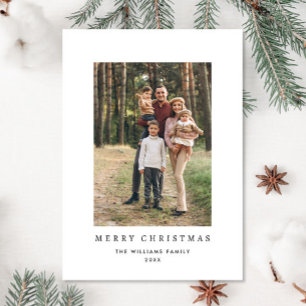 Carte magnétique de Noël minimaliste rétro