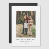 Carte magnétique de Noël minimaliste rétro (Devant / Derrière)