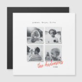 Carte magnétique de Noël minime moderne (Devant / Derrière)