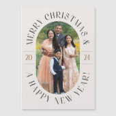 Carte magnétique de Noël Ovale classique moderne (Devant)