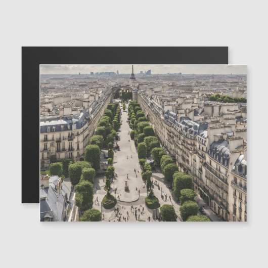 Carte magnétique de Paris (Devant / Derrière)