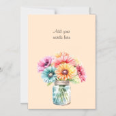 Carte magnétique de pêche florale gerbera texte pe (Recto)