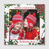 Carte magnétique de photo Rustique Joyeux Noël (Devant)