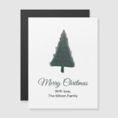 Carte magnétique de pin de Noël vert (Devant / Derrière)